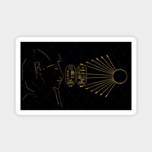 Akhenaten In Gold Mask Magnet