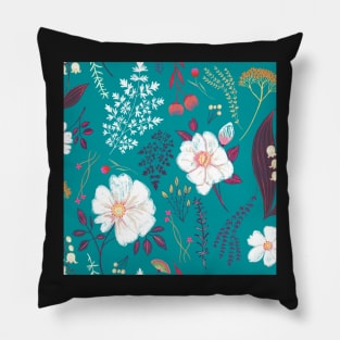 Garden florals and herbs Pillow