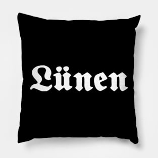 Lünen written with gothic font Pillow