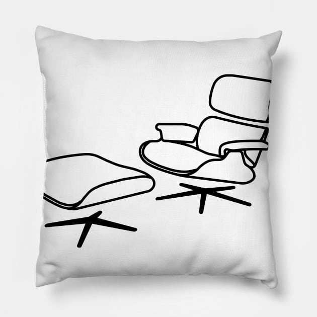 Eames Chair and Ottoman Pillow by Really Big Kid