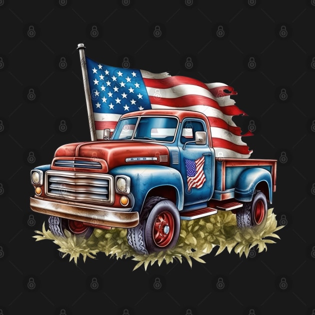 4th of July Ford Pickup Design by Kingdom Arts and Designs