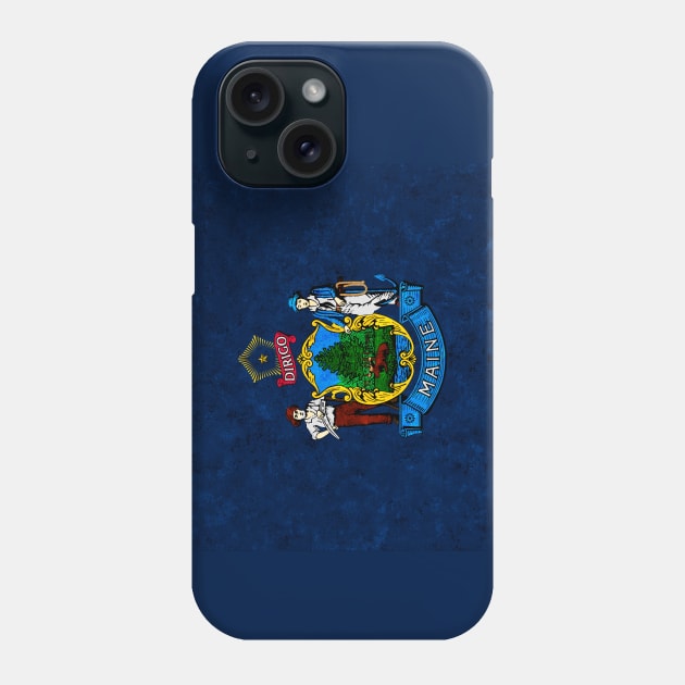 State flag of Maine Phone Case by Enzwell