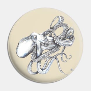 Octopus, on cream, a tangle of tentacles! Pin