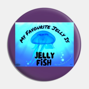 Jelly Fish My Favourite Children's Summer on the Ocean Beach Pin