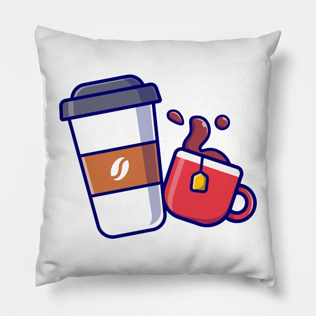 Coffee And Tea Pillow by Catalyst Labs
