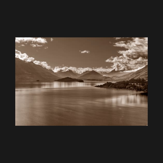 Lake Wakatipu in Sepia by charlesk