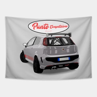 Punto Competizione Bianco Rosso Stickers Back Tapestry