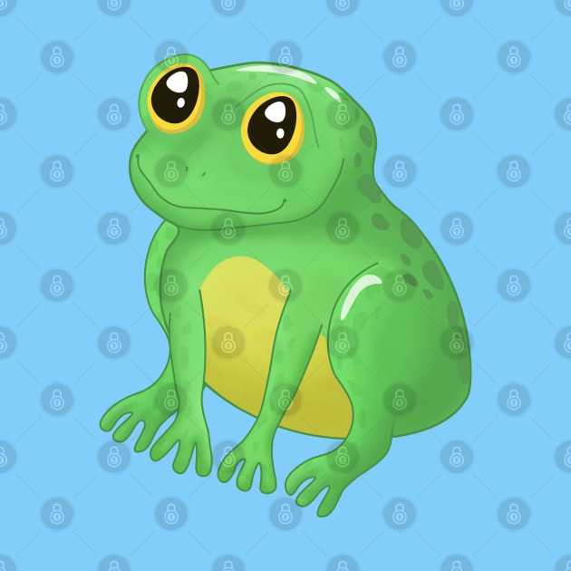 Cute Green Frog by Purrfect