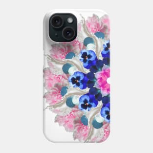 milky floral mandala Phone Case