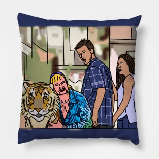 Man and Tiger in Distracted Boyfriend Memes Pillow
