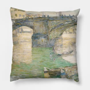 Ponte Santa Trinita by Childe Hassam Pillow