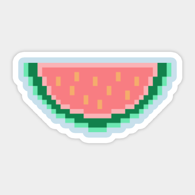 Cute Pixel Art Watermelon Watermelon Sticker Teepublic To download this image, create an account. teepublic