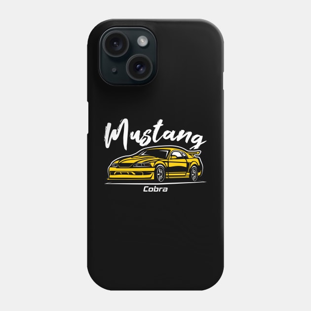 Yellow Cobra R Stang Muscle Phone Case by GoldenTuners