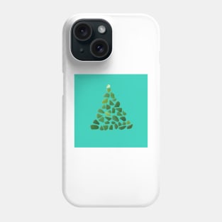 Green Sea Glass Tree on Turquoise with Citrine Phone Case