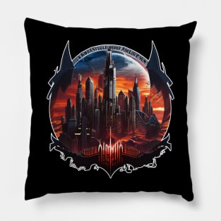 evil town city Pillow