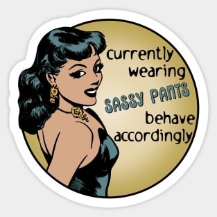 Princess Sassy Pants' Sticker | Spreadshirt