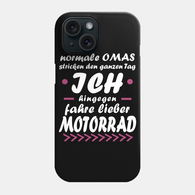 Motorrad Oma Rente Frau Biker Tour Spruch Phone Case by FindYourFavouriteDesign