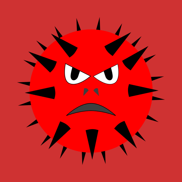 red scary monster face by Leap Arts