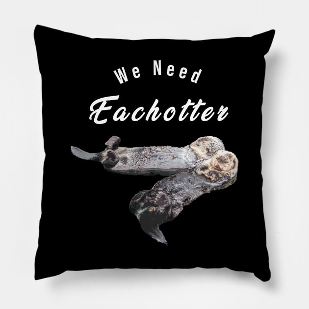 Cute Sea Otter T-Shirt for Animal Lover, Women, Kids And Men Pillow by junghc1