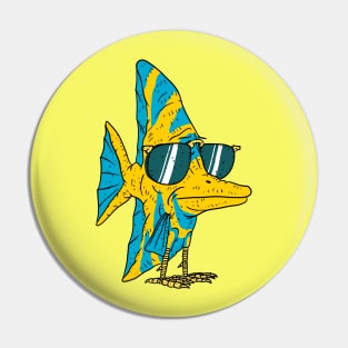 chicken fish friend. a fish with sunglasses. confused evolution. Pin