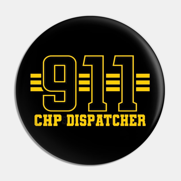 First Responder Shirt, 911 Dispatcher Shirt, Thin Gold Line Police Shirt, Dispatch Gifts for CHP Operator, Dispatcher Flag Shirt for Sheriff T-Shirt Pin by Shirts by Jamie