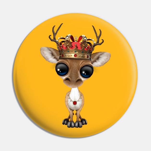 Cute Royal Deer Wearing Crown Pin by jeffbartels