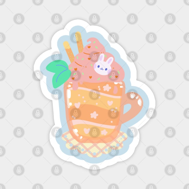 Bunny Beverage Magnet by TurboErin