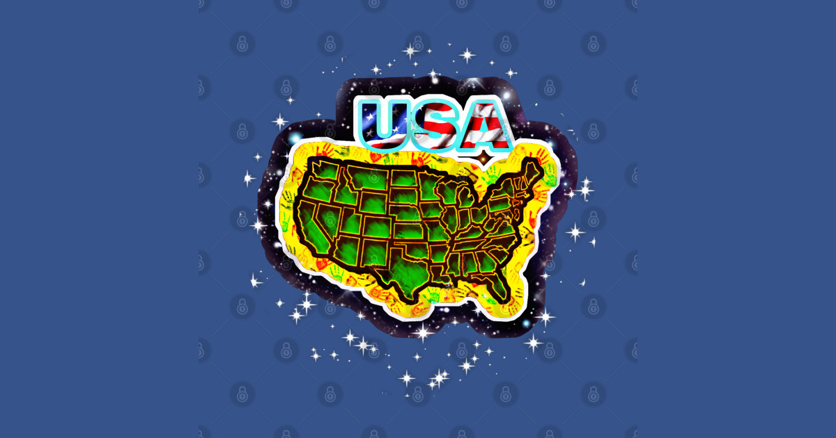 Hands Across America Usa Map - 32191394 0