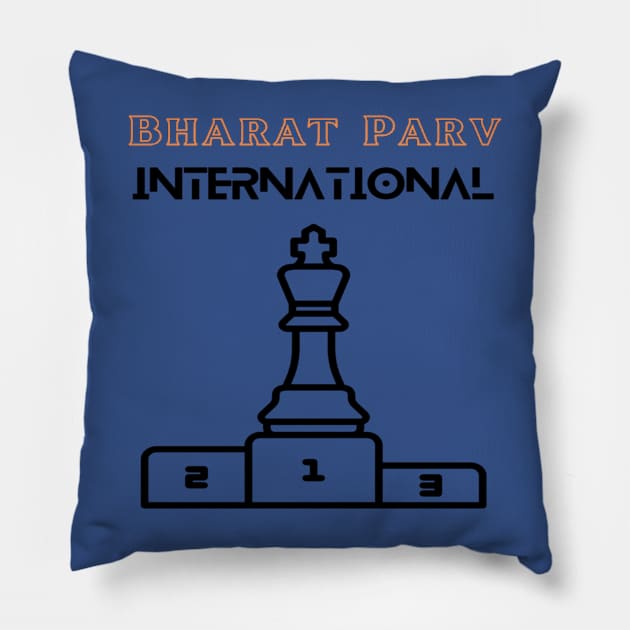 Bharat Parv - International Chess Pillow by Bharat Parv