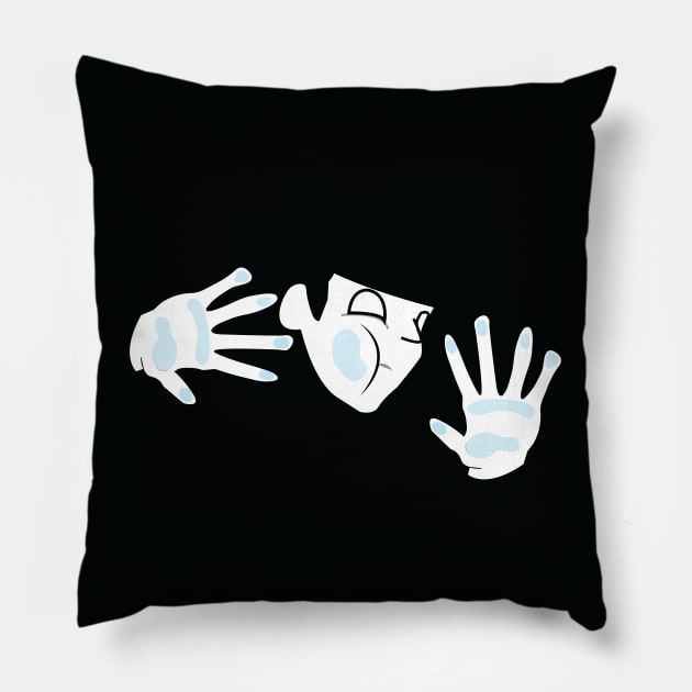 Mime Trapped in an Invisible Glass Box Layer Pillow by N1L3SH