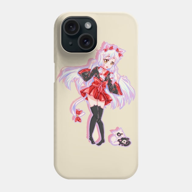 Neko Kawaii Phone Case by Littlepancake