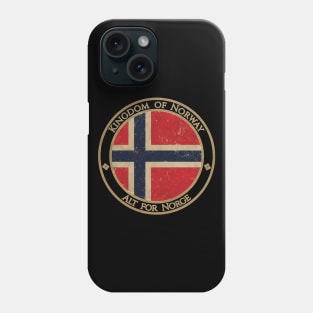 Vintage Kingdom of Norway Europe European EU Flag Phone Case