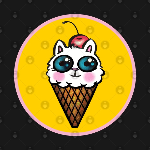 Kitty Cone Yellow by The Neon Seahorse