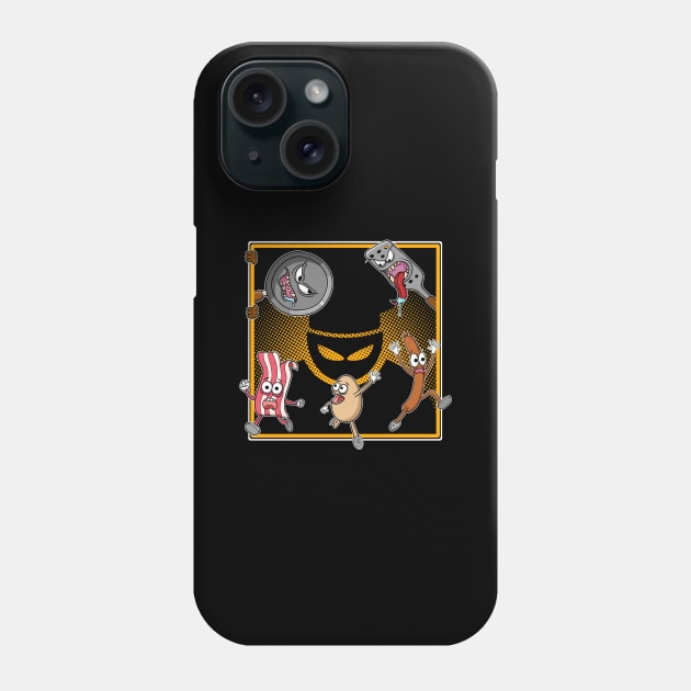 On the run from the cook - Funny Breakfast Phone Case by Modern Medieval Design