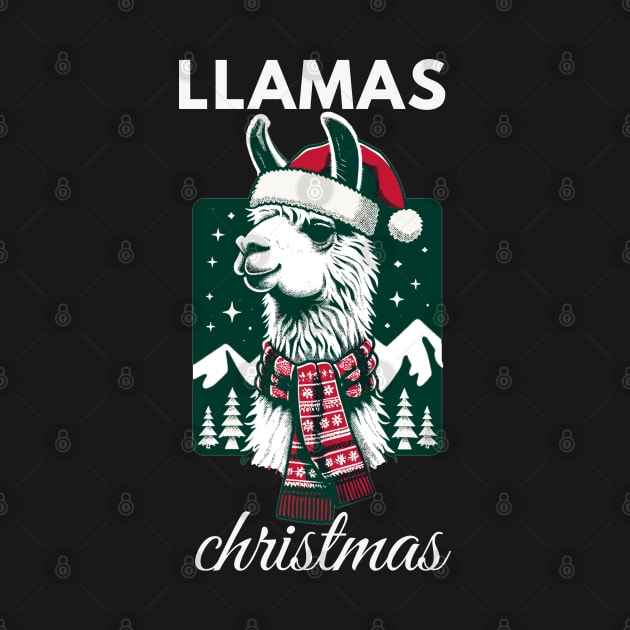 llamas christmas by AlephArt