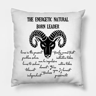 Aries Personality Traits Pillow