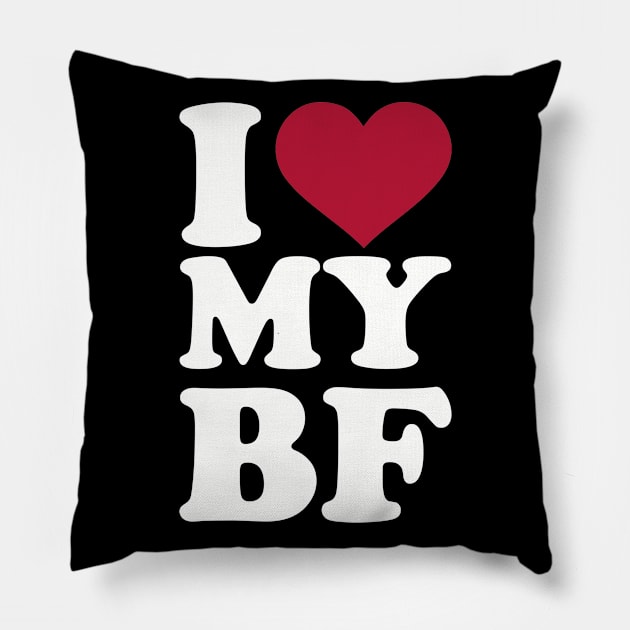 I love my boyfriend Pillow by Designzz