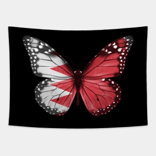 Bahraini Flag  Butterfly - Gift for Bahraini From Bahrain Tapestry