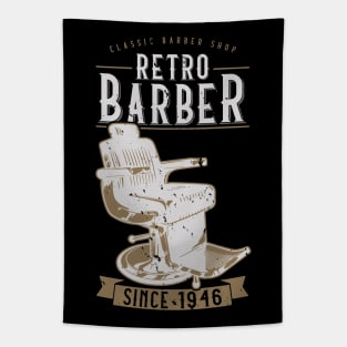 Retro Barber Tapestry