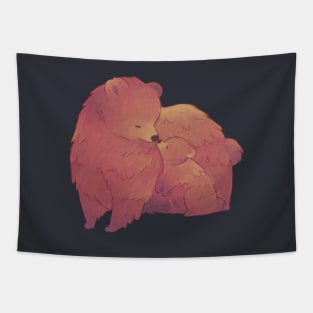 Mama Bear and Cub Tapestry