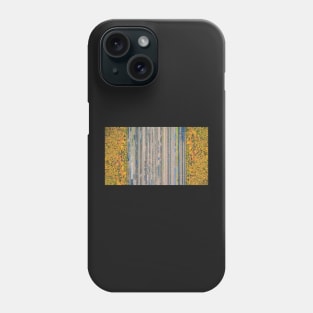 Autumn forest and railway depot top down aerial view Phone Case