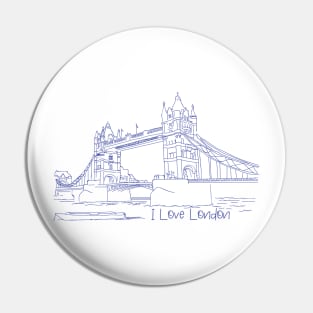 I Love London Pin