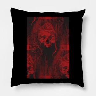 Vintage Skull, Snake, Crown, and Repeat Pillow