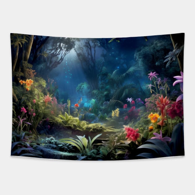Landscape Magical Dimension Fantastic Planet Surrealist Tapestry by Cubebox