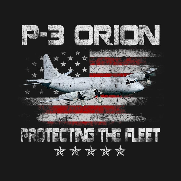 P-3 Orion Sub Hunter ASW Airplane Vintage Veterans Day by Tucker0231