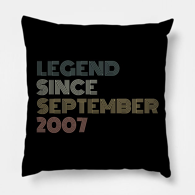 Legend Since September 2007 Pillow by undrbolink