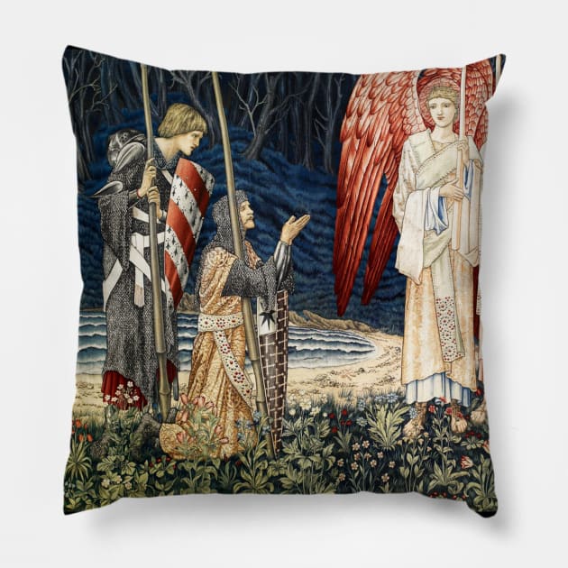 Quest for the Holy Grail Tapestries The Attainment; The Vision of the Holy Grail to Sir Galahad, Sir Bors and Sir Pillow by Pastel Potato Shop