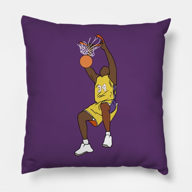 Shaquille O'Neal Dunk Pillow by rattraptees