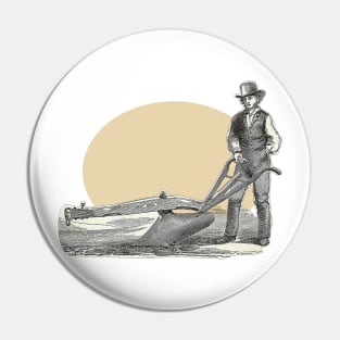 Farmer with plow Pin