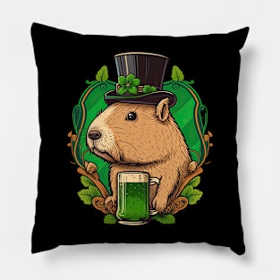 St. Patrick's day Capybara Pillow